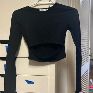 Black Cropped Going Out Top